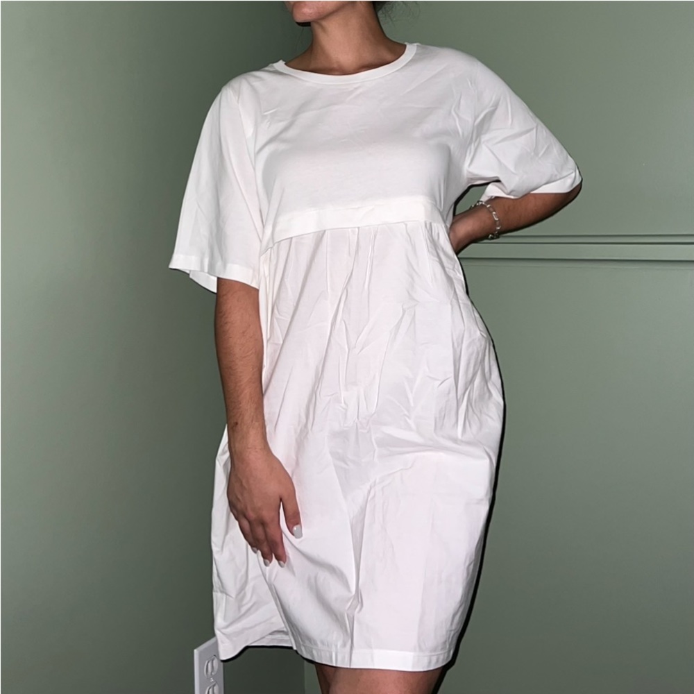 NWT Beaumont Jaina Shirt Dress / Organic Cotton - White